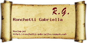 Ronchetti Gabriella névjegykártya