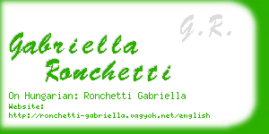 gabriella ronchetti business card